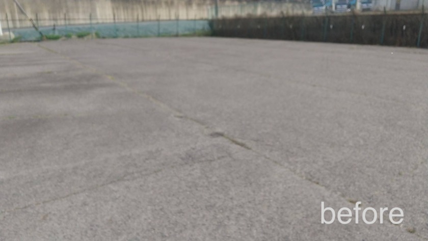 伊賀市 会社内駐車場 区画線引き工事